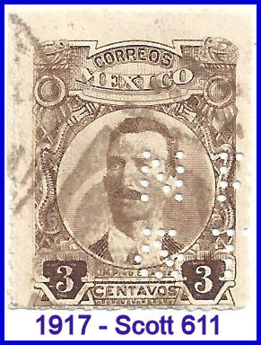 National Paper & Type Company 1914 perfin